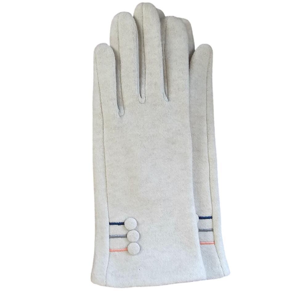 Zizu DG29 Women's White 3-button Gloves